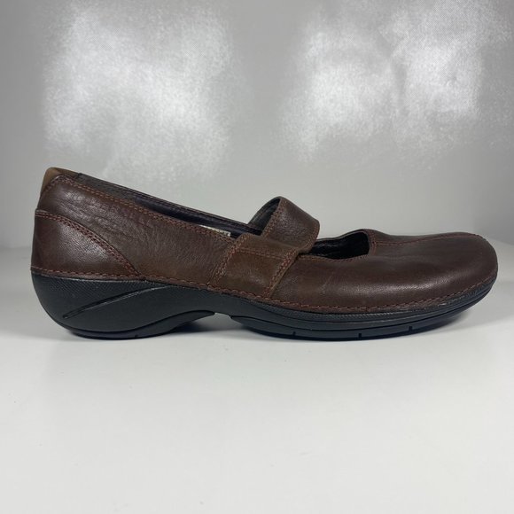 Merrell Women Shoes Mary Jane OrthoLite Strap Round Toe Leather Brown Sz 7.5 - Picture 5 of 16